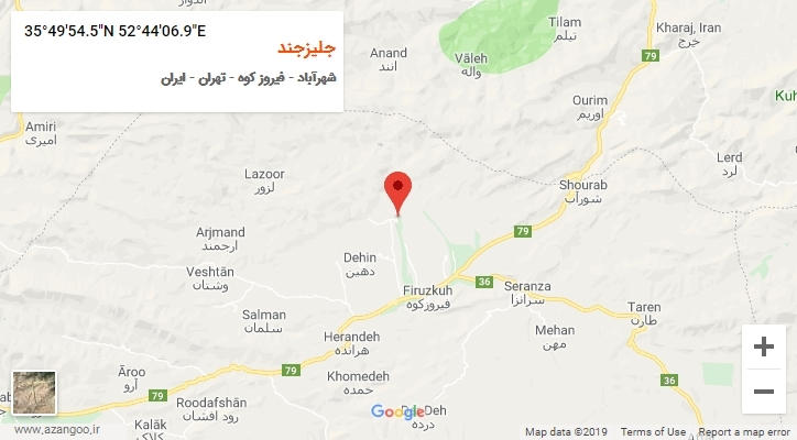 روستای جلیزجند بر روی نقشه