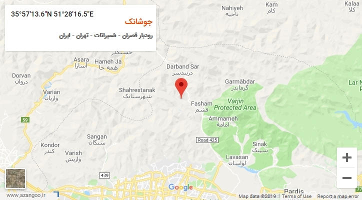 روستای جوشانک بر روی نقشه