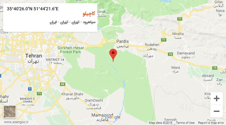 روستای کاچیلو بر روی نقشه