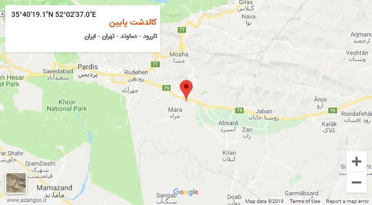 روستای کالدشت پایین بر روی نقشه