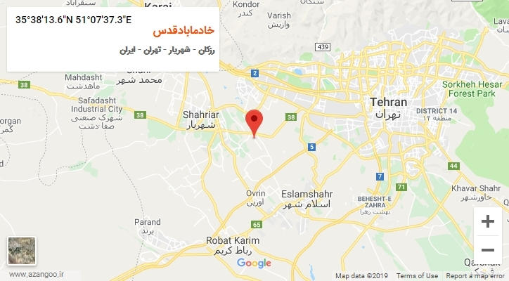 روستای خادمابادقدس بر روی نقشه