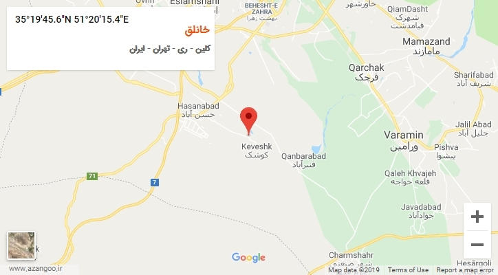 روستای خانلق بر روی نقشه