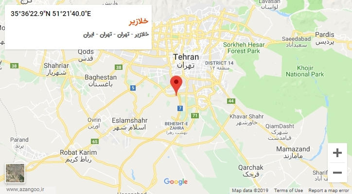 روستای خلازیر بر روی نقشه