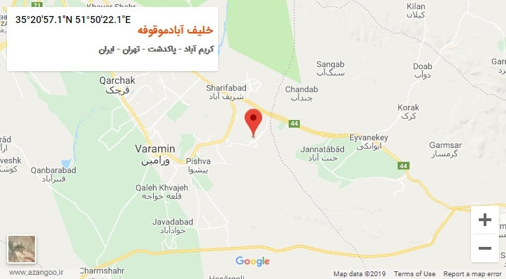 روستای خلیف آبادموقوفه بر روی نقشه