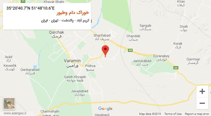 روستای خوراک دام وطیور بر روی نقشه