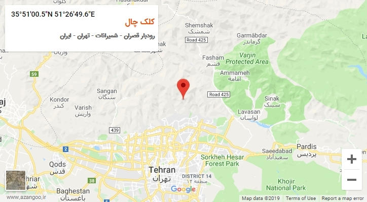 روستای کلک چال بر روی نقشه