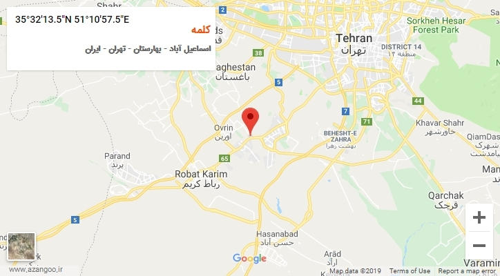 روستای کلمه بر روی نقشه