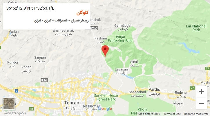 روستای کلوگان بر روی نقشه