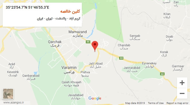 روستای کلین خالصه بر روی نقشه