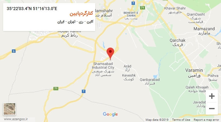 روستای کنارگردپایین بر روی نقشه