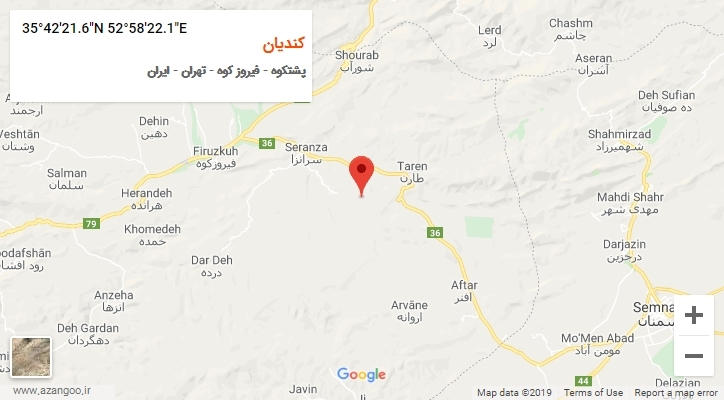 روستای کندیان بر روی نقشه