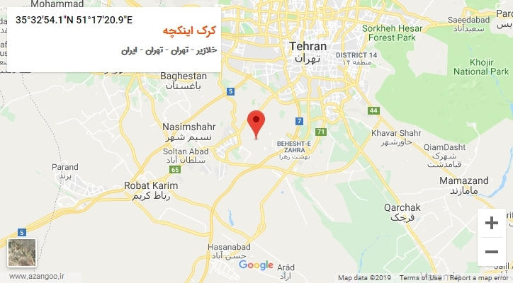 روستای کرک اینکچه بر روی نقشه