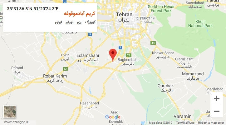 روستای کریم آبادموقوفه بر روی نقشه