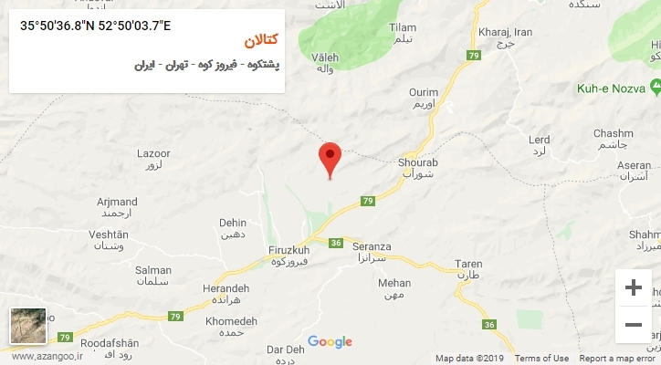 روستای کتالان بر روی نقشه