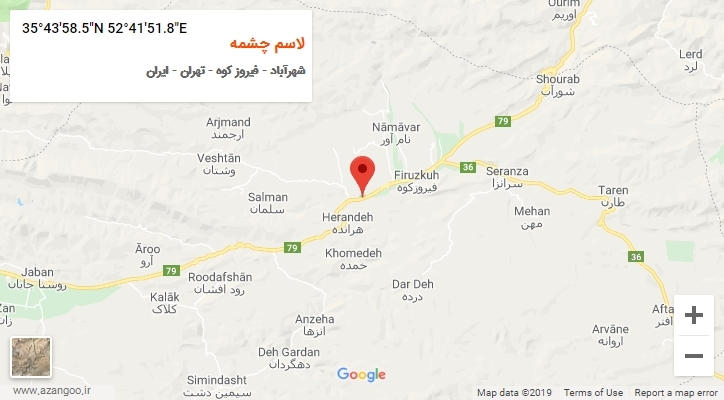 روستای لاسم چشمه بر روی نقشه