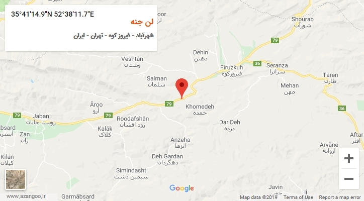 روستای لن جنه بر روی نقشه