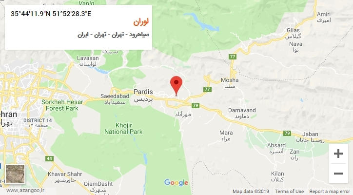روستای لوران بر روی نقشه