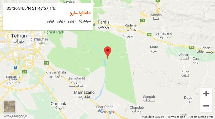 روستای مامالونسارو بر روی نقشه