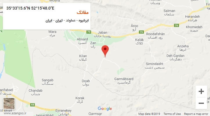 روستای مقانک بر روی نقشه