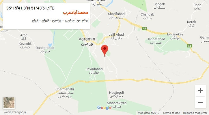 روستای محمدآبادعرب بر روی نقشه