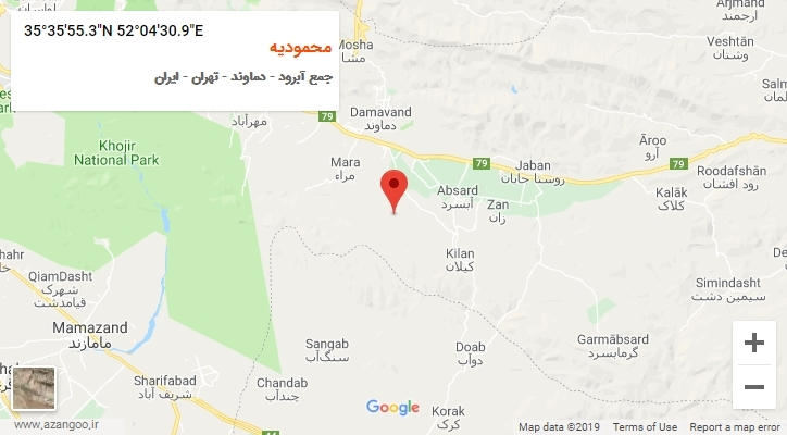 روستای محمودیه بر روی نقشه