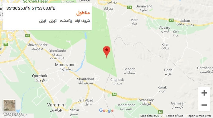 روستای مناطول بر روی نقشه