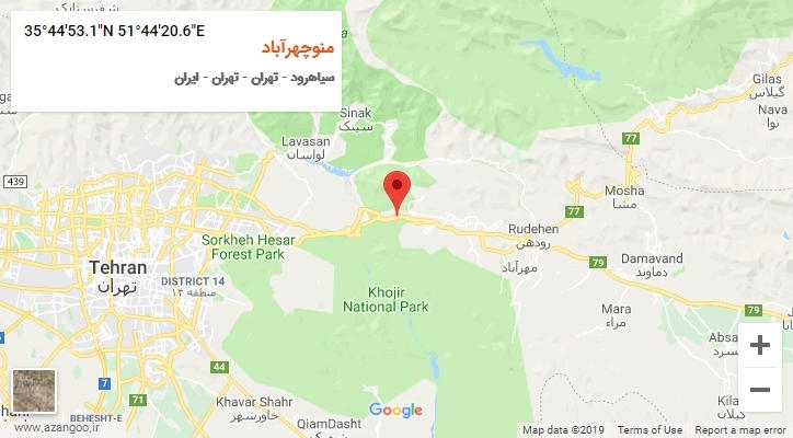 روستای منوچهرآباد بر روی نقشه