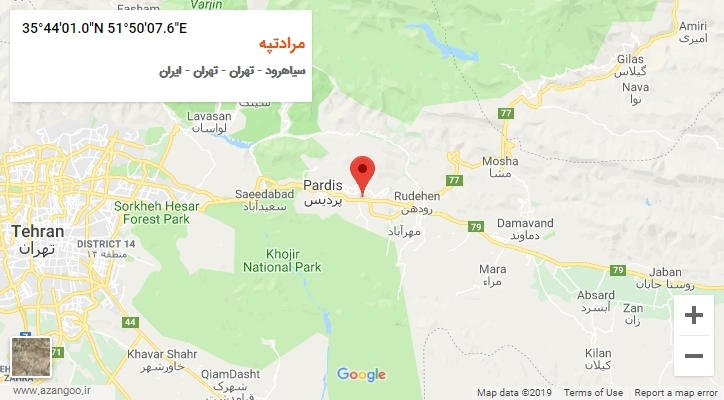روستای مرادتپه بر روی نقشه