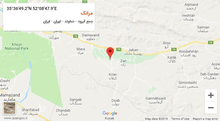 روستای مرانک بر روی نقشه