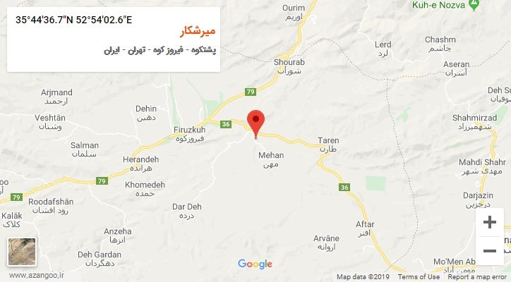 روستای میرشکار بر روی نقشه