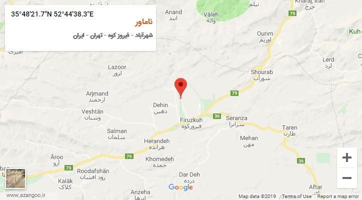 روستای ناماور بر روی نقشه