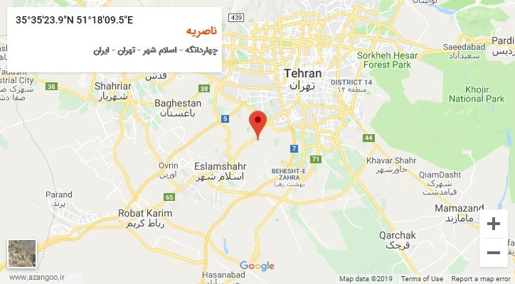 روستای ناصریه بر روی نقشه