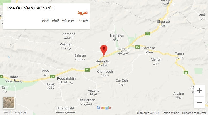 روستای نمرود بر روی نقشه