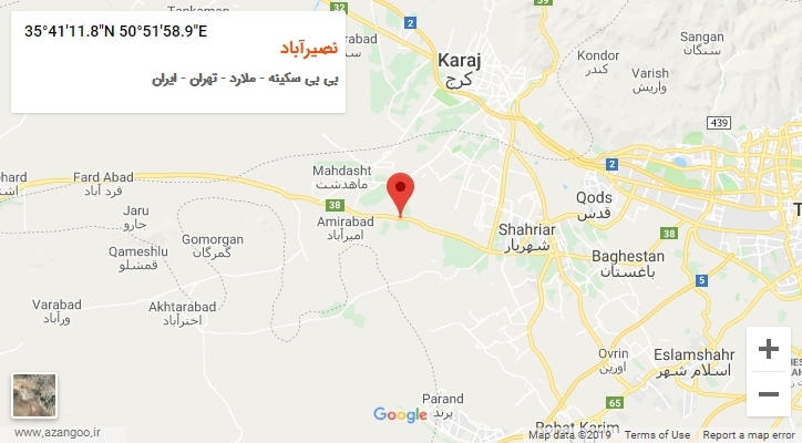 روستای نصیرآباد بر روی نقشه