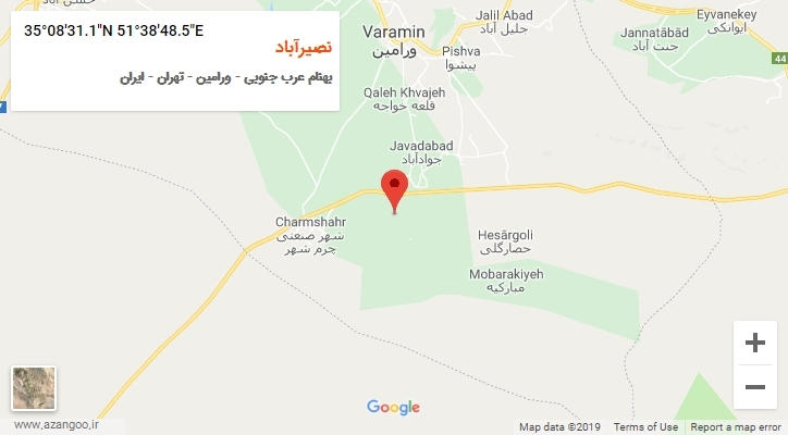 روستای نصیرآباد بر روی نقشه