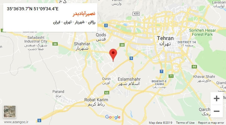 روستای نصیرآبادبدر بر روی نقشه