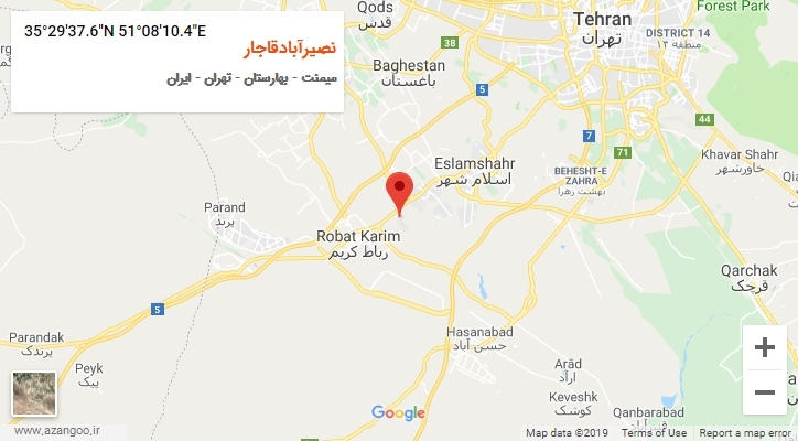 روستای نصیرآبادقاجار بر روی نقشه