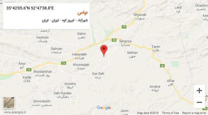 روستای نواس بر روی نقشه