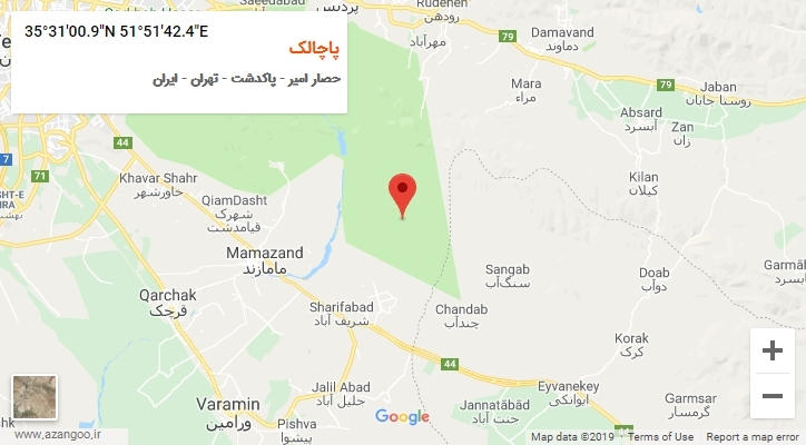 روستای پاچالک بر روی نقشه