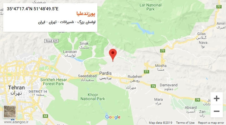 روستای پورزندعلیا بر روی نقشه
