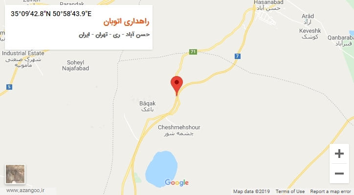 روستای راهداری اتوبان بر روی نقشه