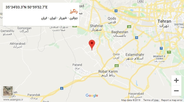 روستای رنگرز بر روی نقشه