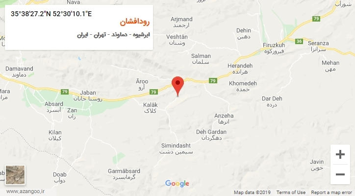 روستای رودافشان بر روی نقشه