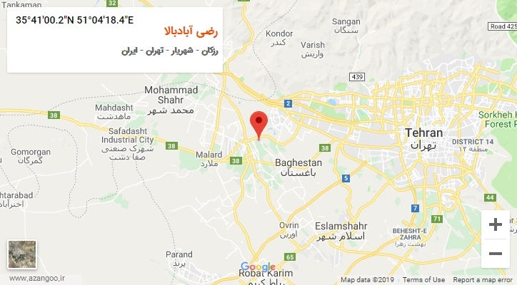 روستای رضی آبادبالا بر روی نقشه