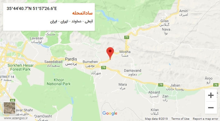 روستای ساداتمحله بر روی نقشه