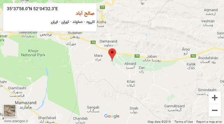 روستای صالح آباد بر روی نقشه