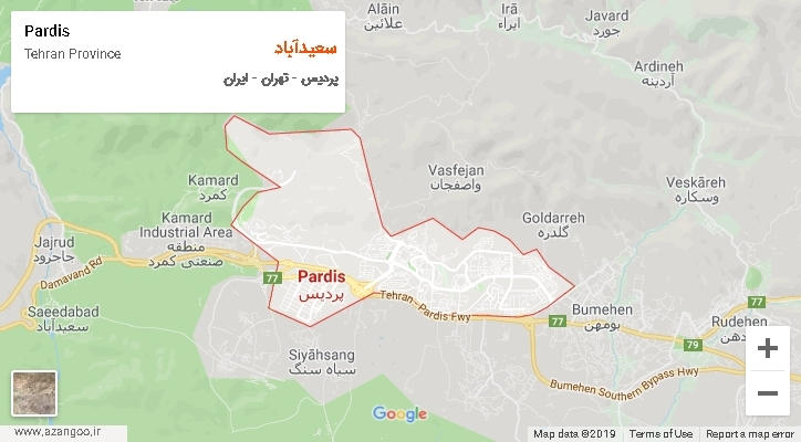 دهستان سعیدآباد بر روی نقشه