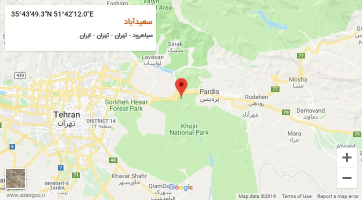 روستای سعیدآباد بر روی نقشه