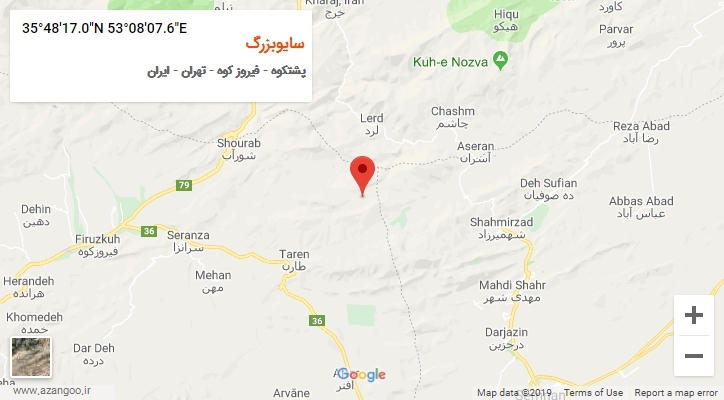 روستای سایوبزرگ بر روی نقشه