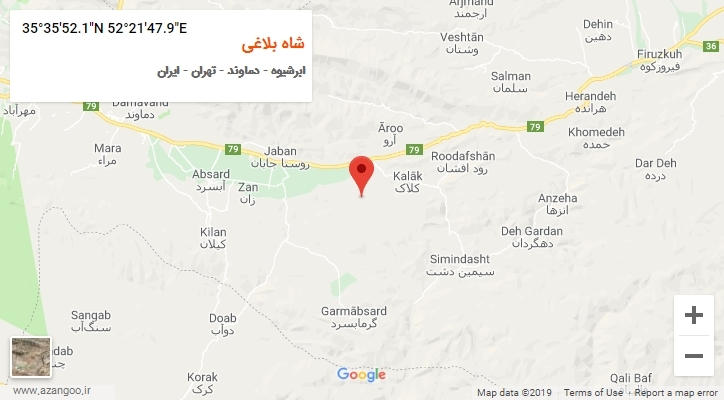 روستای شاه بلاغی بر روی نقشه